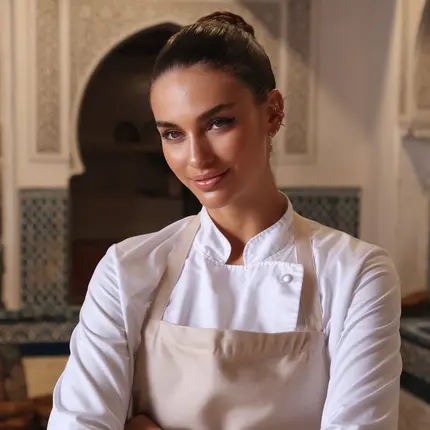 Chef Emily in a Moroccan Kitchen
